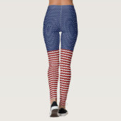 Funny US Flagge Pattern Patriotic Leggings (Rückseite)