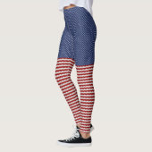 Funny US Flagge Pattern Patriotic Leggings (Links)