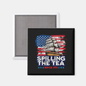Funny Us History Teacher Boston Slling The Tea Sin Magnet (Vorderseite/Rückseite)