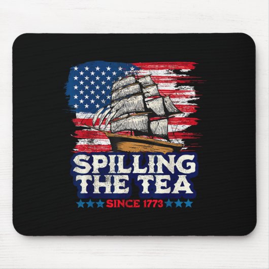 Funny Us History Teacher Boston Slling The Tea Sin Mousepad (Vorne)