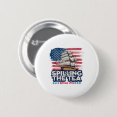 Funny US History Teacher Boston Spilling The Tee S Button (Vorne & Hinten)