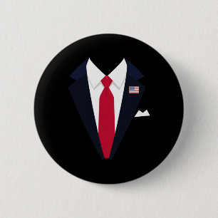 Funny US Präsident Trump Anzug Easy Halloween Button
