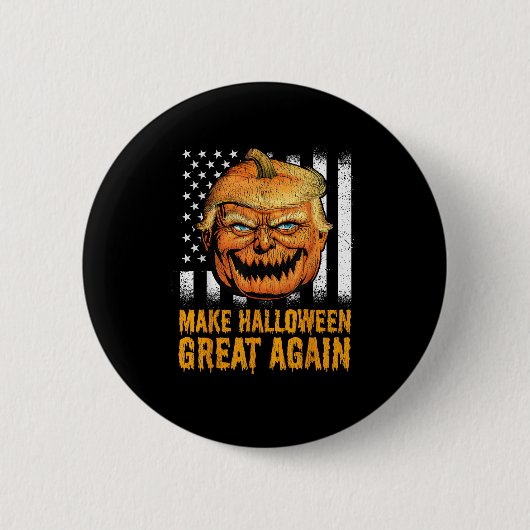 Funny US Trumpkin Halloween wieder groß Button (Vorderseite)