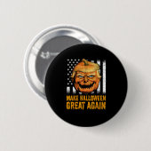 Funny US Trumpkin Halloween wieder groß Button (Vorne & Hinten)