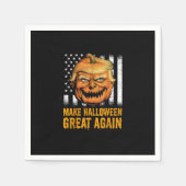 Funny US Trumpkin Halloween wieder groß Serviette (Vorderseite)