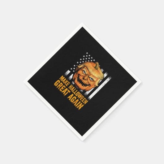 Funny US Trumpkin Halloween wieder groß Serviette (Ecke)