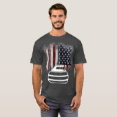 Funny USA American Flag Curling T-Shirt (Vorne ganz)
