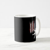 Funny USA American Flag Dodgeball Kaffeetasse (VorderseiteRechts)