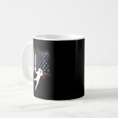 Funny USA American Flag Dodgeball Kaffeetasse (Vorderseite Links)