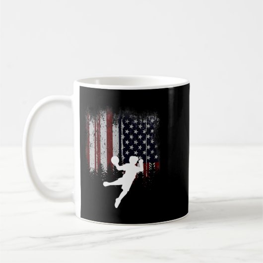 Funny USA American Flag Dodgeball Kaffeetasse (Links)
