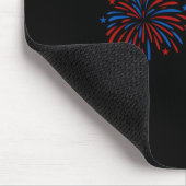 Funny Usa Fireworks Couple Just Here For The Firew Mousepad (Ecke)