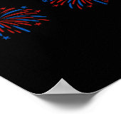Funny Usa Fireworks Couple Just Here For The Firew Poster (Ecke)