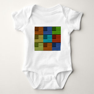 Funny USA Flag Baby Strampler