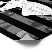 Funny Usa Flag Camouflage Whitetail Buck Deer Hunt Poster (Ecke)