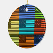 Funny USA Flag Keramik Ornament (Links)