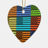 Funny USA Flag Keramikornament (Links)