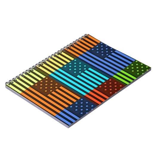 Funny USA Flag Notizblock (Linke Seite)