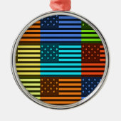 Funny USA Flag Ornament Aus Metall (Vorne)