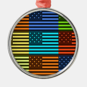 Funny USA Flag Ornament Aus Metall