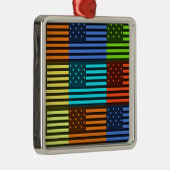 Funny USA Flag Silbernes Ornament (Rechts)