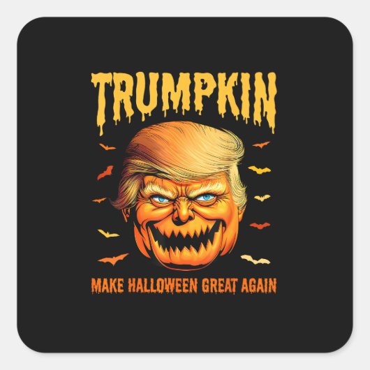Funny Usa Pumpkin Trumpkin Make Halloween Great Ag Quadratischer Aufkleber (Vorderseite)