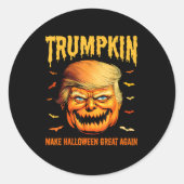Funny Usa Pumpkin Trumpkin Make Halloween Great Ag Runder Aufkleber