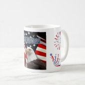Funny USA Tasse 4. Juli/Unabhängigkeitstag (VorderseiteRechts)