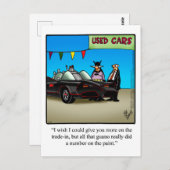 Funny Used Car Spaß Postcard Postkarte (Vorne/Hinten)