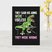 Funny Useless Arms T Rex Pianist Karte (Gelbe Blume)