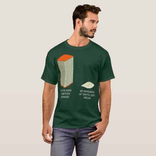 Funny Useless Knowledge Meme QRZ Amateur Ham T-Shirt (Vorne ganz)