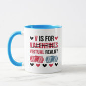 Funny V ist für Virtual Reality Valentine's Day Gi Tasse (Links)