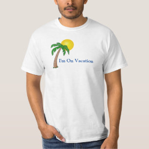 Funny Vacation Quote Text Beach Tropischer Palmenb T-Shirt