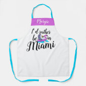 Funny Vacay eher in Miami Florida Urlaub sein Schürze (Vorderseite)