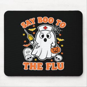 Funny Vaccine sagt Boo zum Grippegasturse Hallo Mousepad