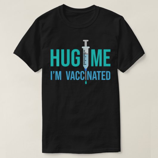 Funny Vaccine Spaß Umarmung Ich bin geimpft Pullov T-Shirt (Design vorne)