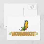 Funny Vacuuming Postkarte (Vorne/Hinten)