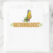 Funny Vacuuming Rechteckiger Aufkleber (Tasche)