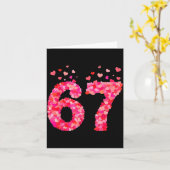 Funny Valentine 6 7 Meme Boy Six Seven Hearts Gen Karte (Gelbe Blume)