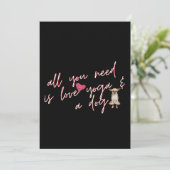 Funny Valentine! Alles was Sie brauchen ist Liebe  Einladung (Stehend Vorderseite)