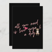 Funny Valentine! Alles was Sie brauchen ist Liebe  Einladung (Vorne/Hinten)