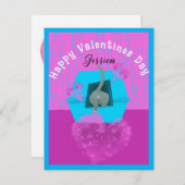 Funny Valentine aus der Katzenbox Feiertagskarte (Vorne/Hinten)