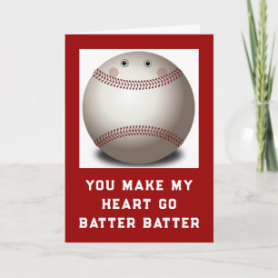 Funny Valentine Baseball Lover Feiertagskarte