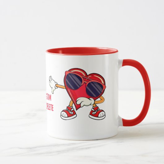 Funny Valentine Dabbing Herz Valentine Tasse (Rechts)