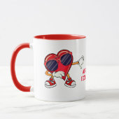 Funny Valentine Dabbing Herz Valentine Tasse (Links)