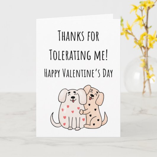 Funny Valentine danke für die Toleranz mich geklap Karte (Gelbe Blume)