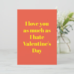 Funny Valentine Day Card I Liebe Feiertagskarte