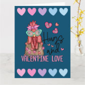 Funny Valentine Day Grußkarte mit Hühnchen Karte (Gelbe Blume)