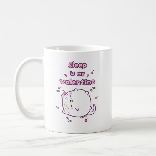 Funny Valentine Day Kitty Cat Kaffeetasse (Links)