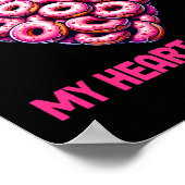 Funny Valentine Donut Break My Heart Please Donut  Poster (Ecke)