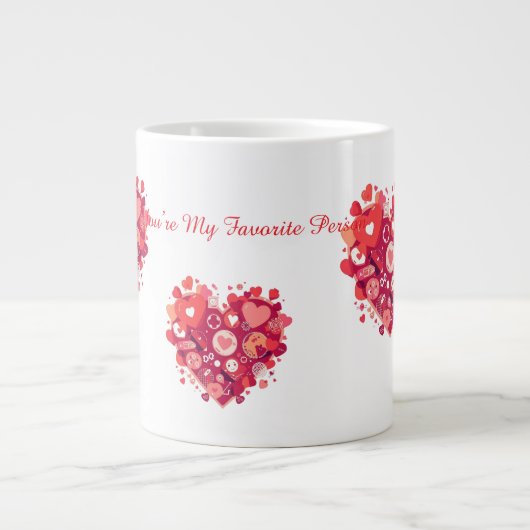 Funny Valentine Gift for Couple Jumbo-Tasse (Vorderseite)